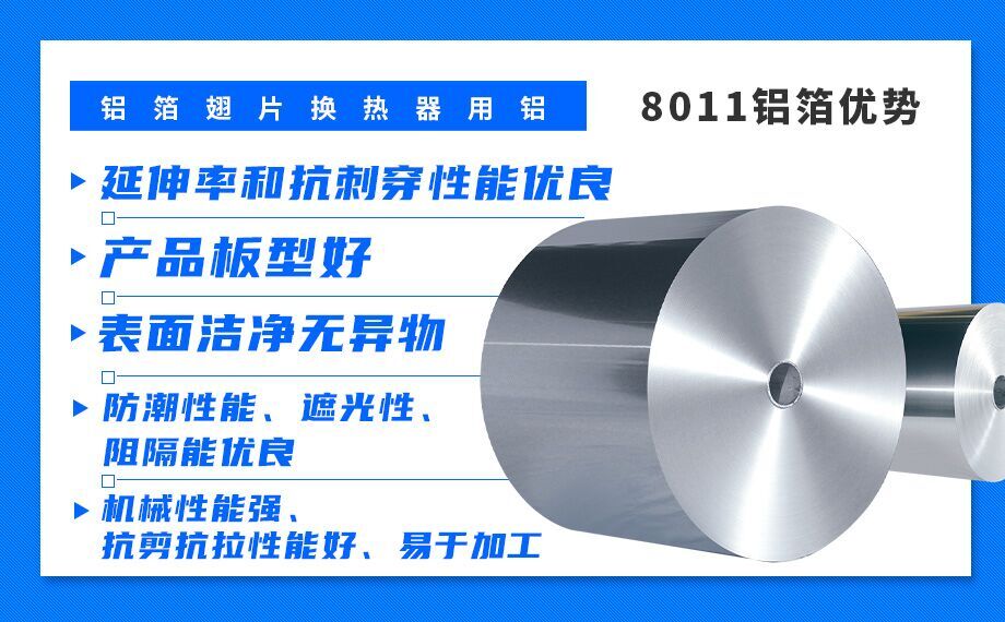 鋁箔翅片換熱器_散熱器用鋁8011鋁箔_空調表冷器用8011鋁帶廠家_價格
